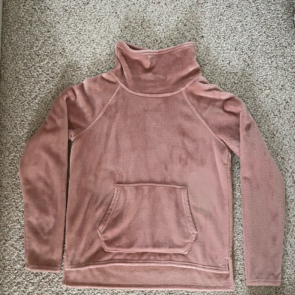 Champion Pink Cowl Turtleneck Sweater Plush Comfort